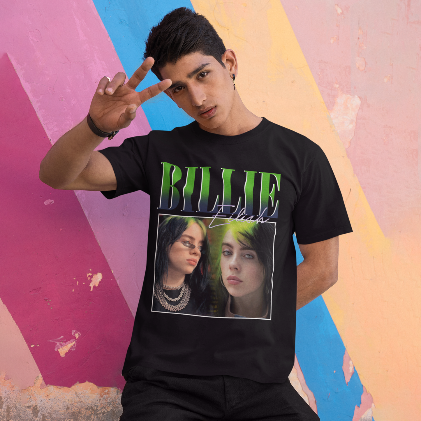 Camiseta Billie Eilish 90's