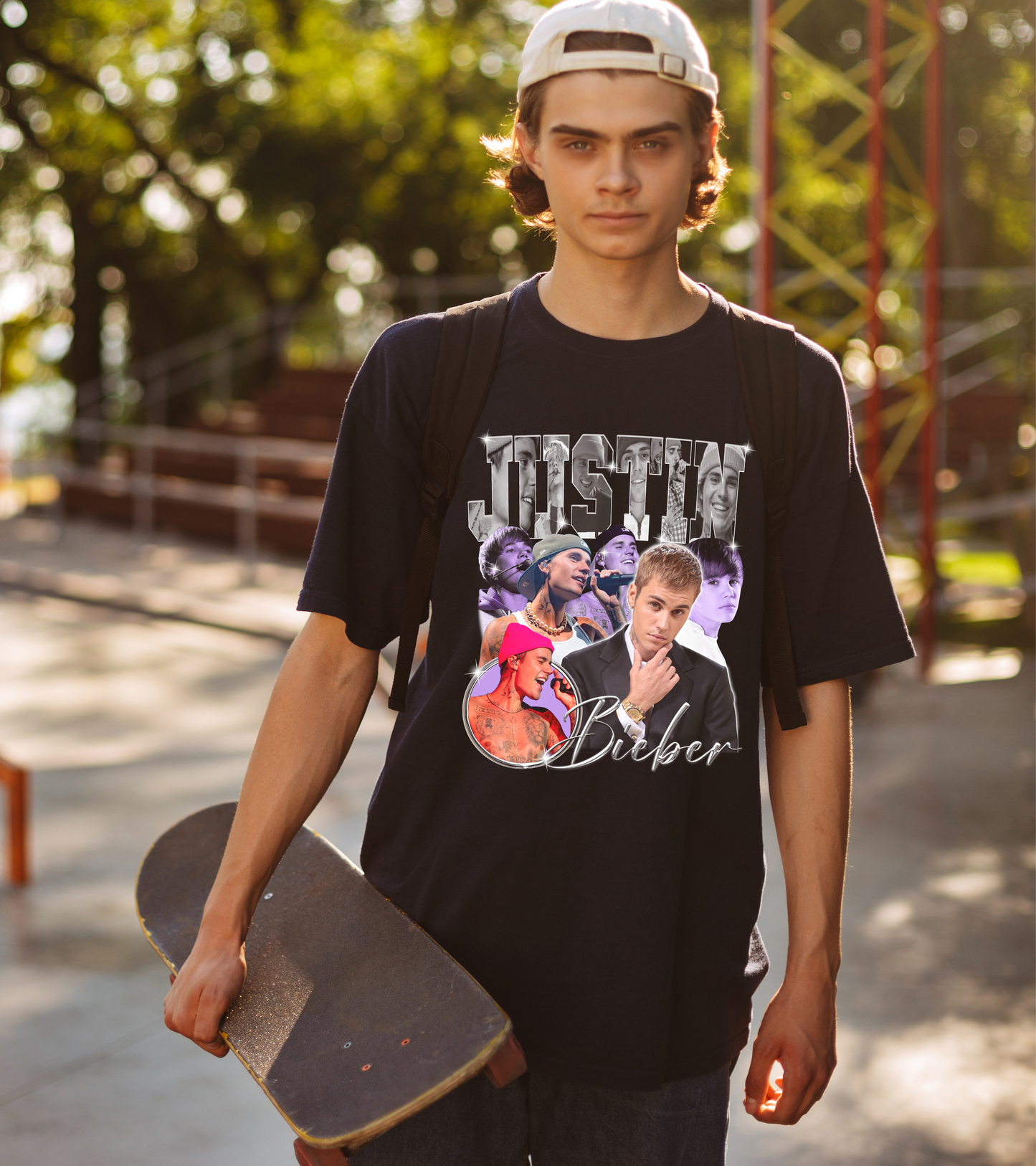 Camiseta Básica Justin Bieber 90's